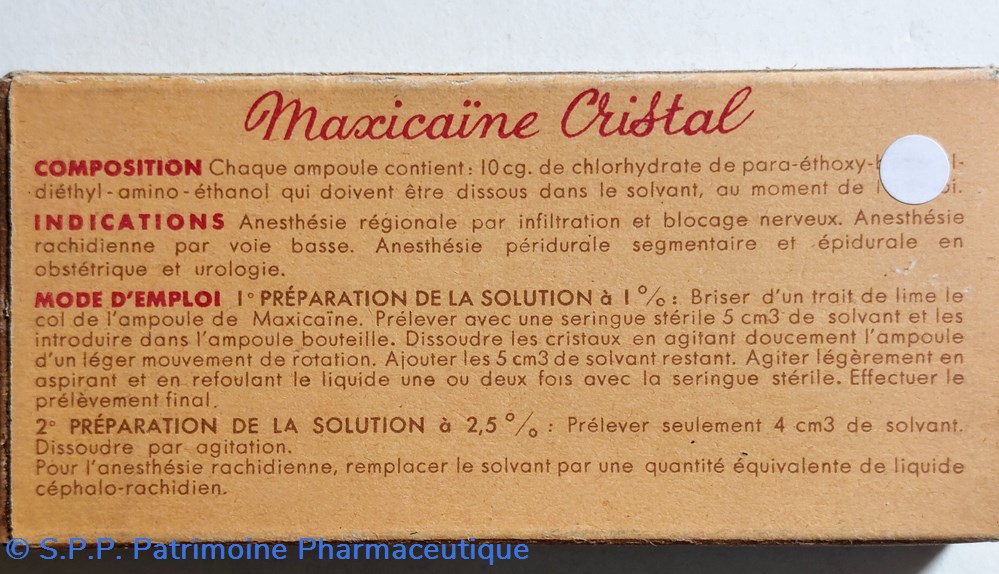 science pharmacie maxicaine cristal ampoule delagrange