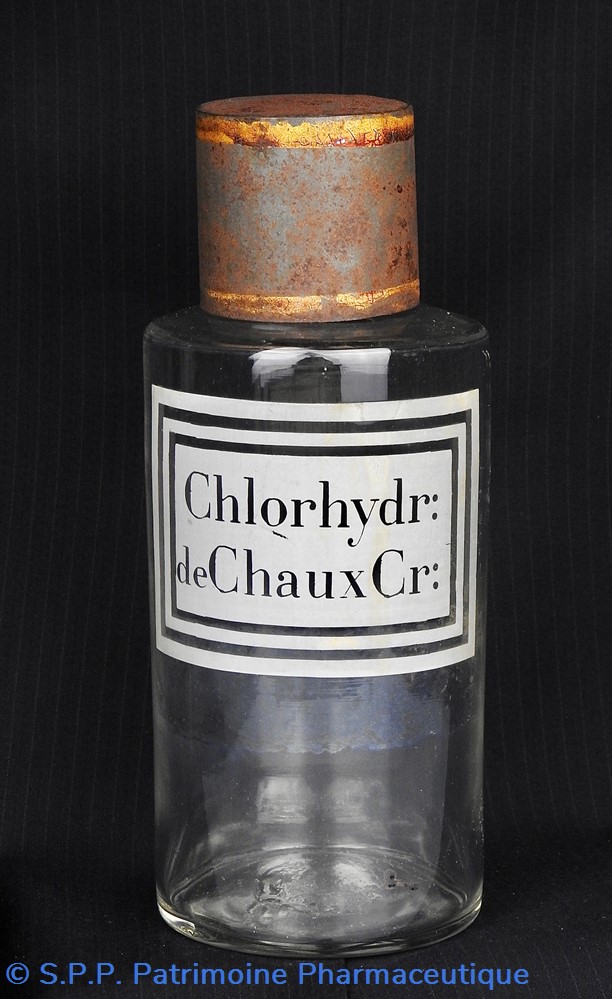 science flacon en verre grand modele etiquette blanche pharmacie ravasse