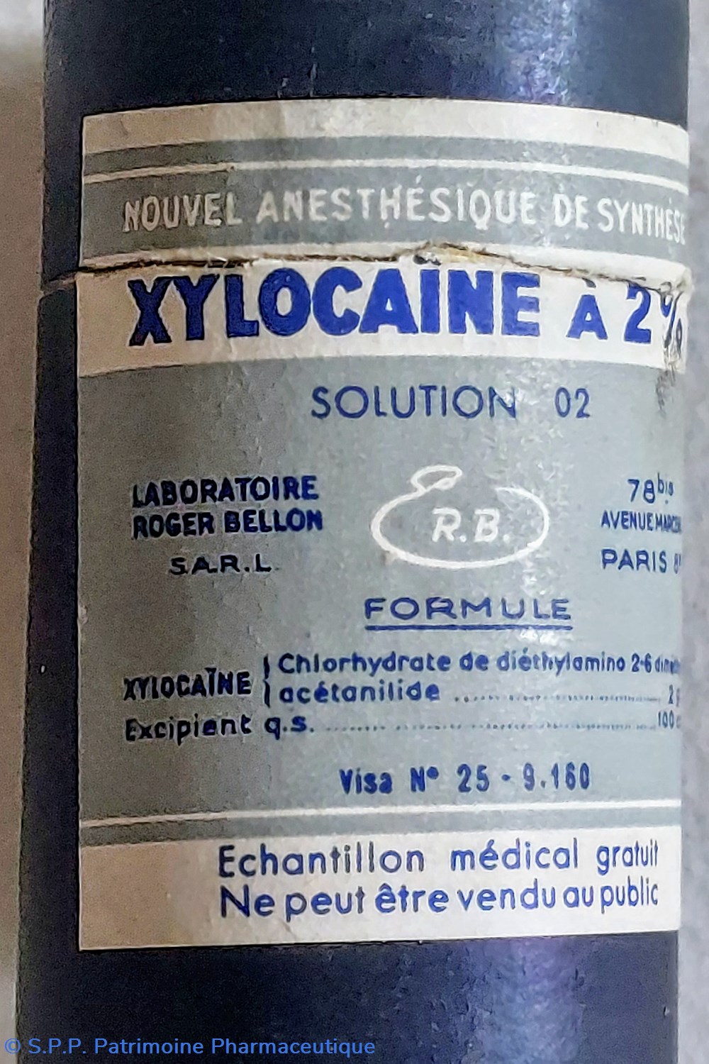 XYLOCAÏNE à 2% Solution 02 R. BELLON science pharmacie xylocaine a 2 solution 02 r bellon