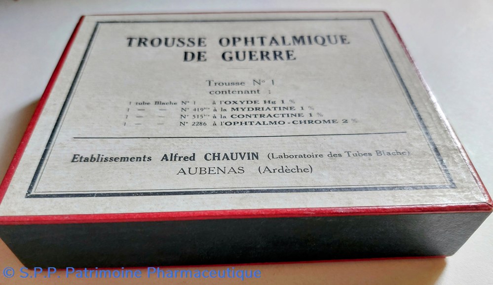 Trousse Ophtalmique de Guerre/Tubes Blache 8 science pharmacie trousse ophtalmique de guerre tubes blache