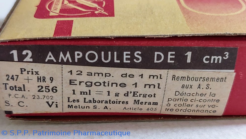 science pharmacie ergotine 12 ampoules 1 cm3 meram