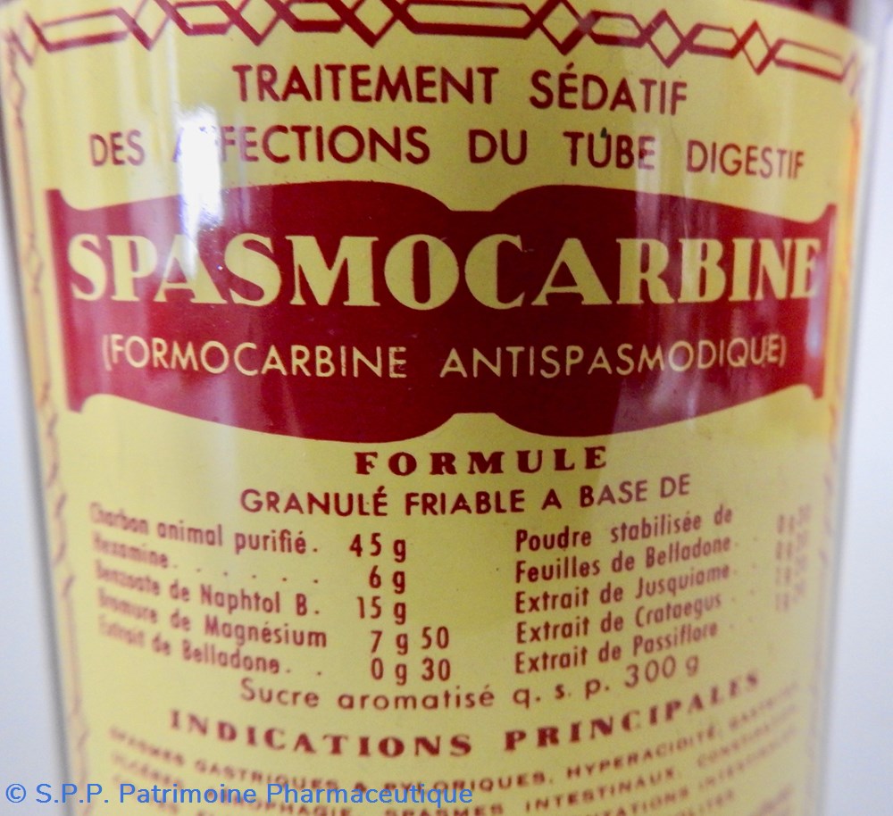 SPASMOCARBINE 2 science pharmacie spasmocarbine