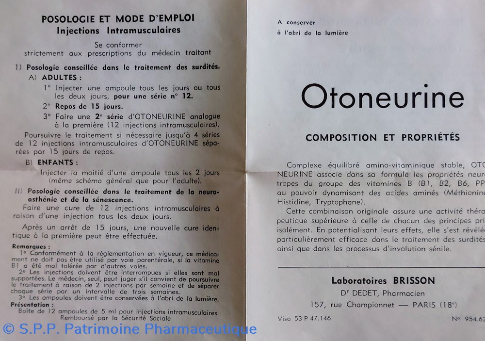 OTONEURINE Ampoules 8 science pharmacie otoneurine ampoules