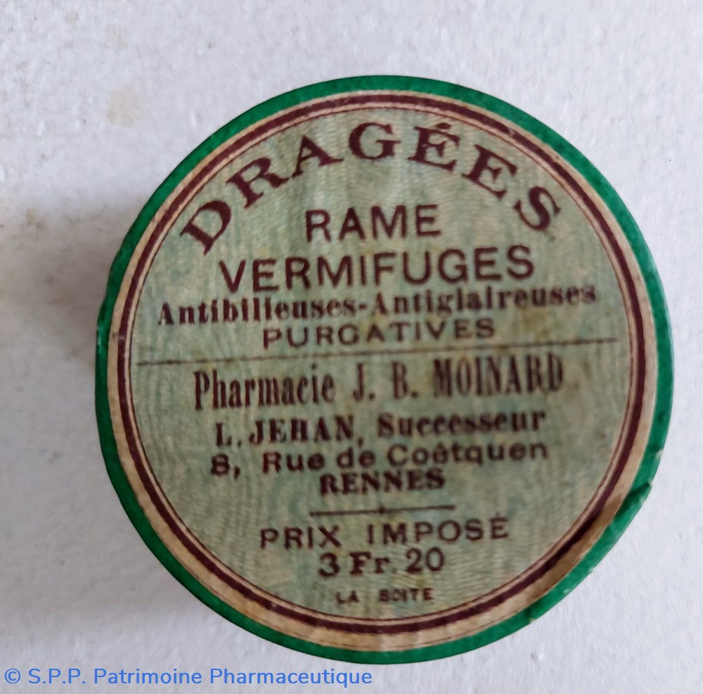 DRAGÉES RAME VERMIFUGES J. B. Moinard 5 science pharmacie dragees rame vermifuges j b moinard