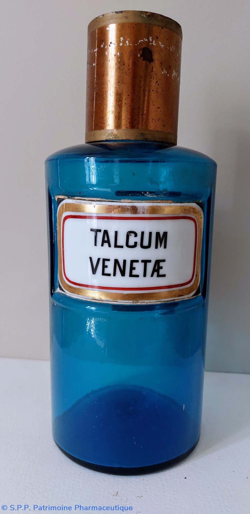 science pharmacie bleu etiq porcelaine talcum venetae