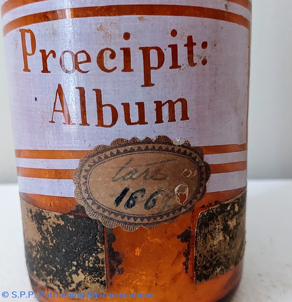 science pharmacie etiquette verte proecipitatum album
