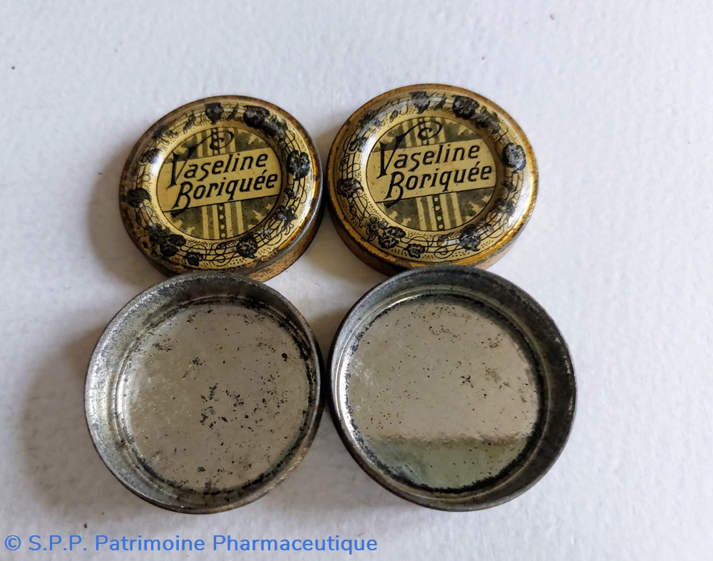 science pharmacie vaseline boriquee boite metal de poche