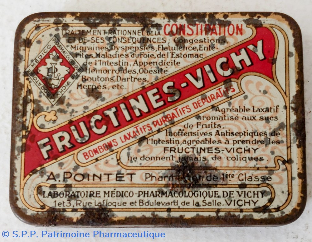 FRUCTINES VICHY Bonbons laxatifs science pharmacie fructines vichy bonbons laxatifs