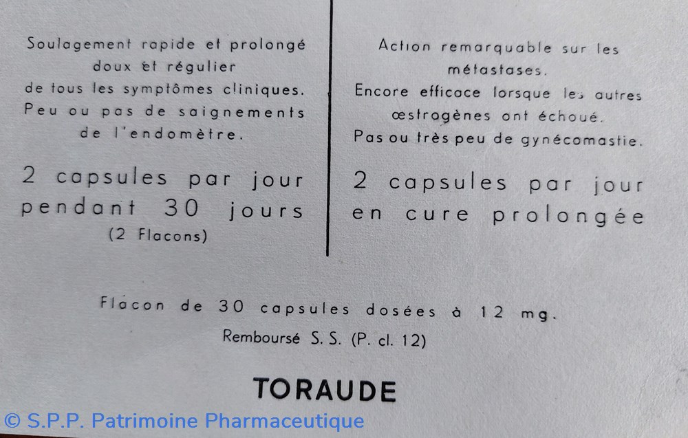 TACE / chlorotrianisene- capsules Toraude 5 science pharmacie tace chlorotrianisene capsules toraude