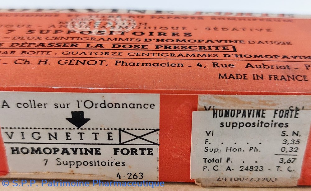 science pharmacie homopavine forte 7 suppositoires