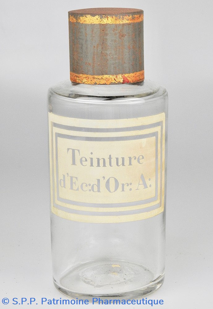 science flacon en verre petit modele etiquette blanche pharmacie ravasse