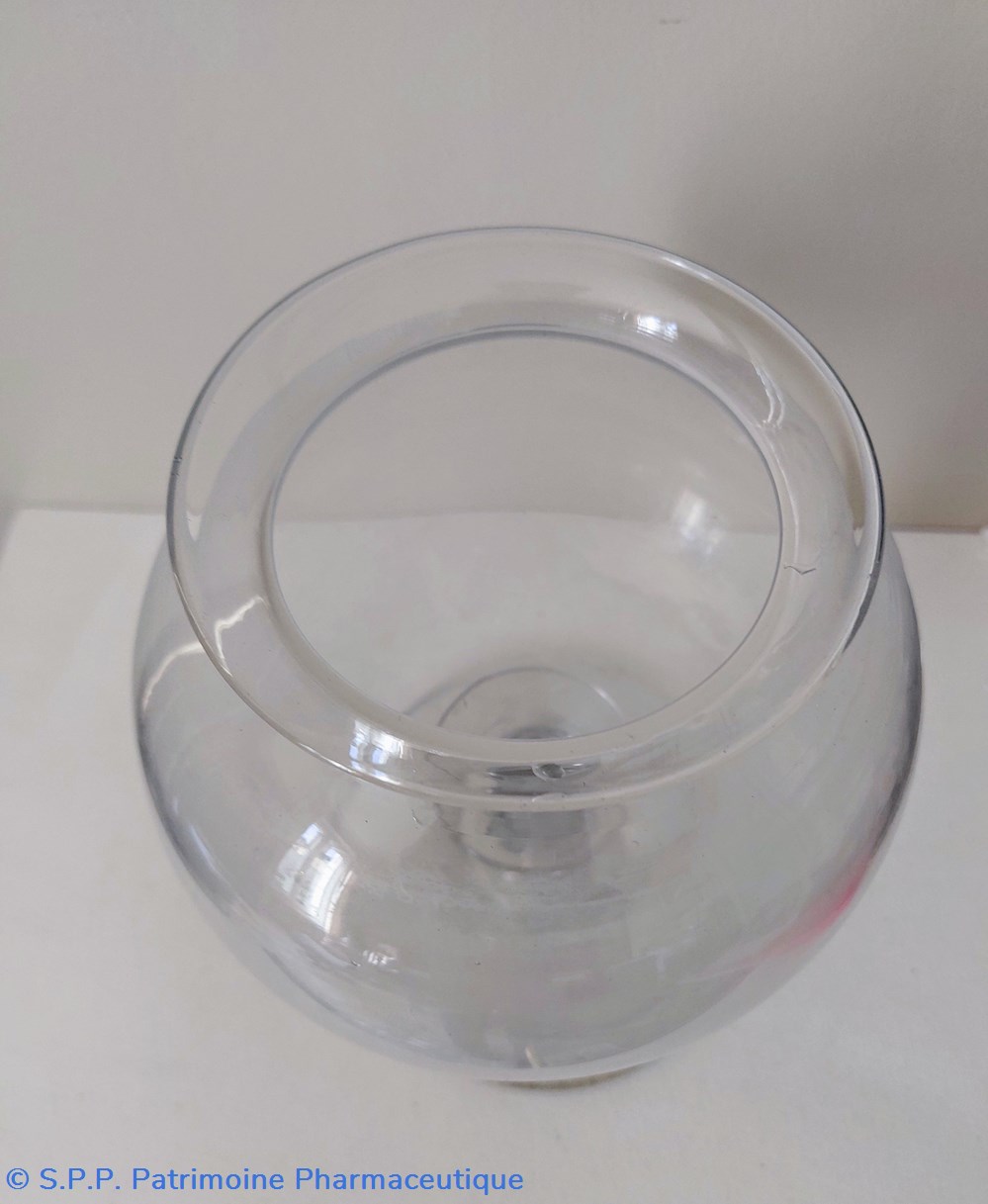 Vase à sangsues / Boule en verre sur pied 22 cm 3 science pharmacie vase a sangsues boule en verre sur pied 22 cm