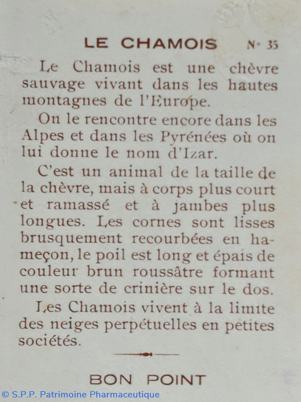 Sirop de Deschiens/ Bon - point "Le chamois" 3 science pharmacie sirop de deschiens bon point le chamois