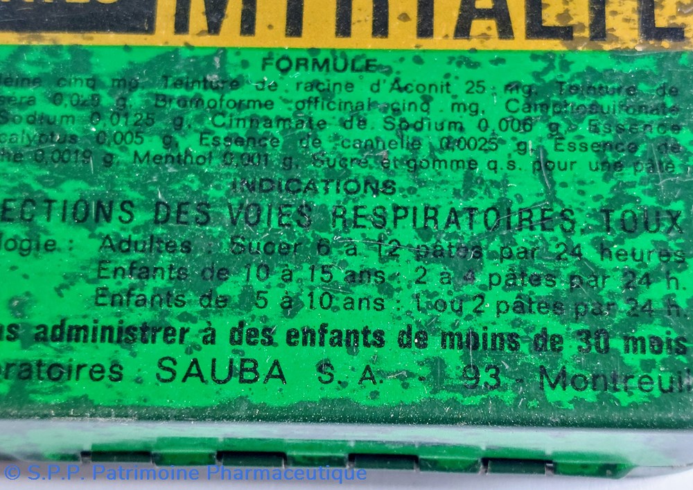 science pharmacie myrtalyl 20 pates contre la toux sauba