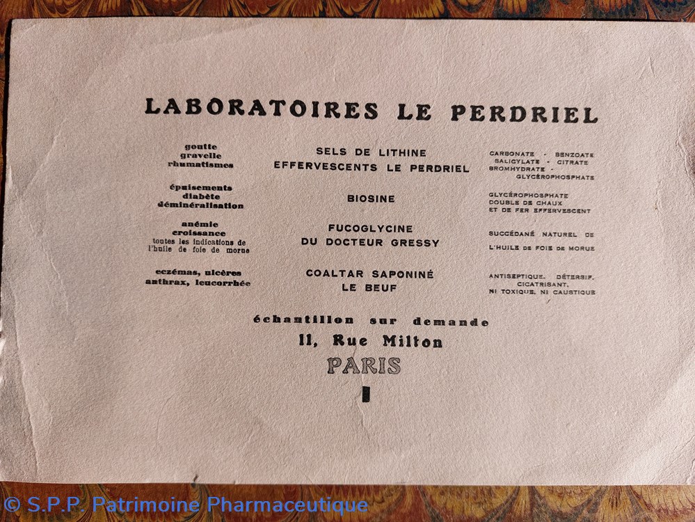 LABORATOIRES LE PERDRIEL science pharmacie laboratoires le perdriel