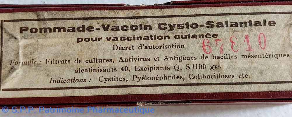 science pharmacie cysto salantale pommade vaccin