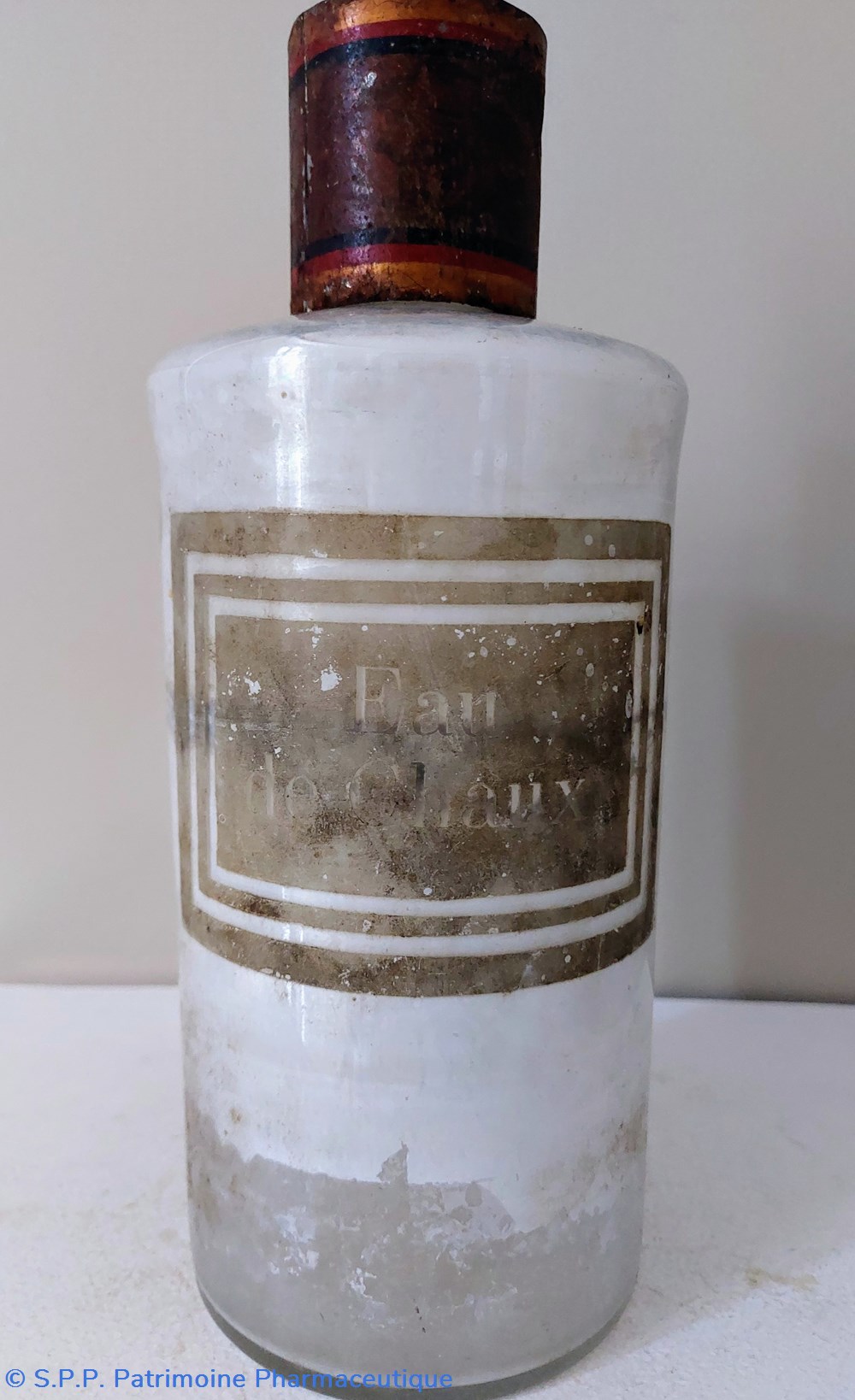 science pharmacie eau de chaux bouteille en verre 27 cm