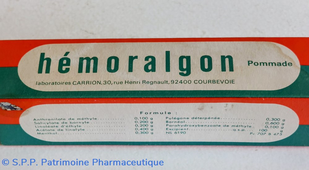 HEMORALGON ( Pommade) science hemoralgon pommade