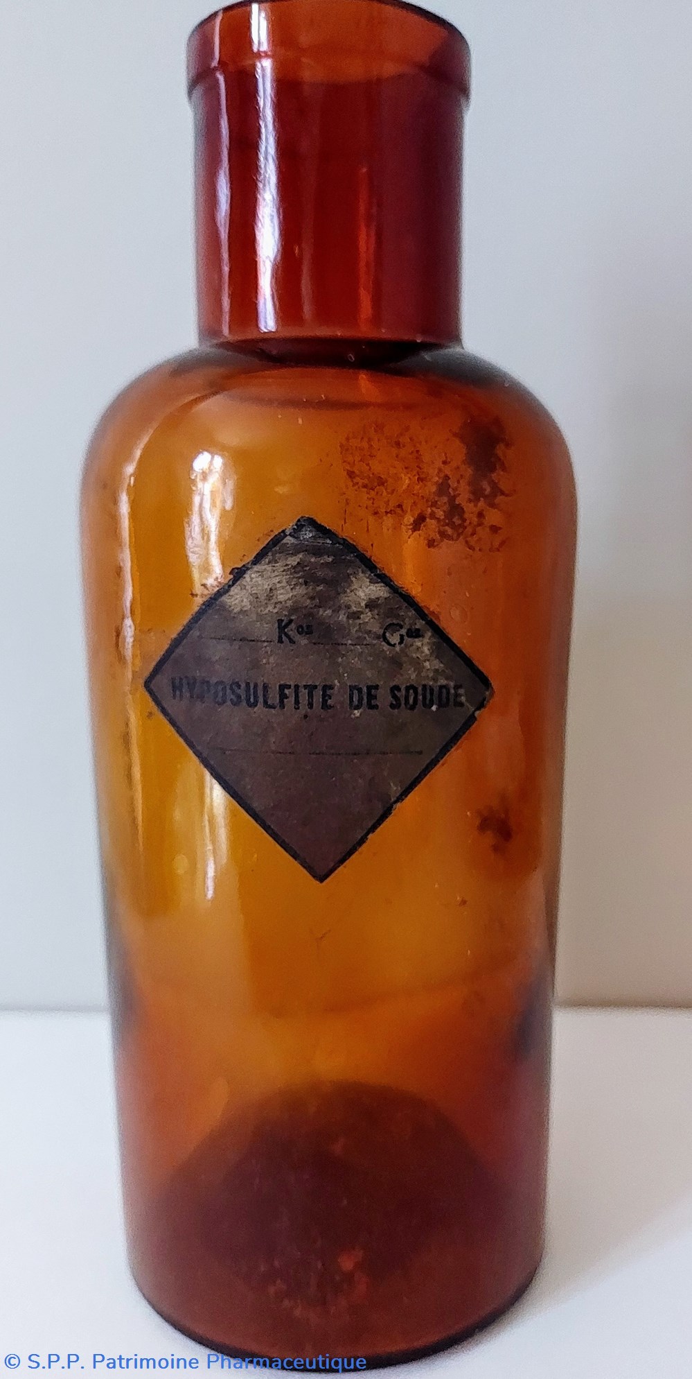 Flacon 20 cm Hyposulfite de Soude science pharmacie flacon 20 cm hyposulfite de soude