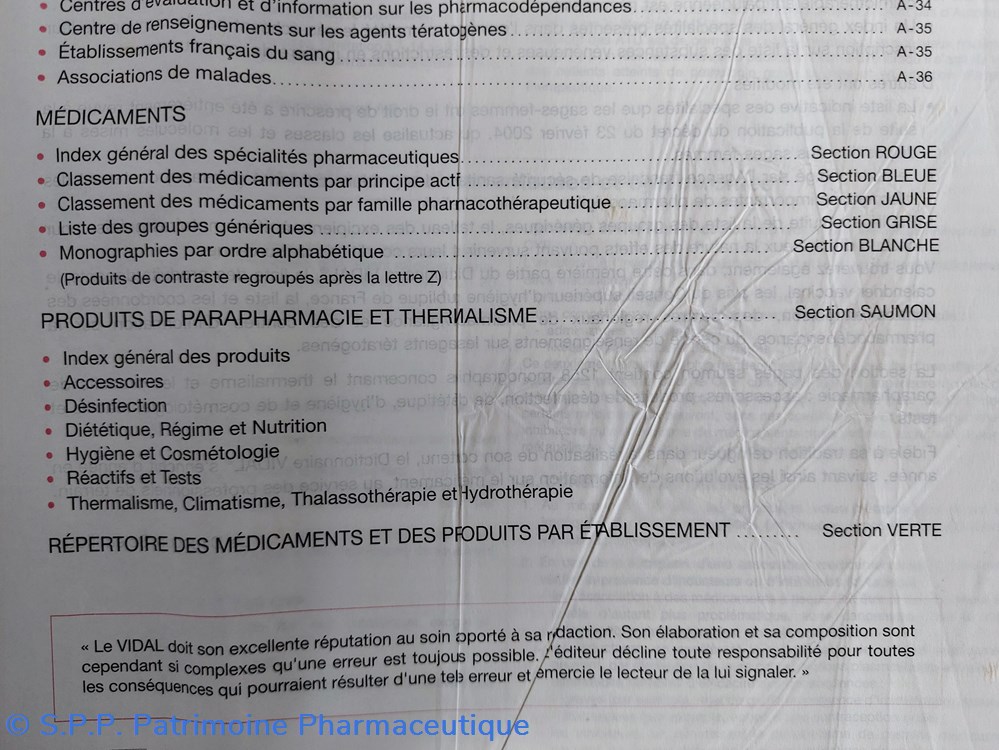 science pharmacie vidal 2005 le dictionnaire