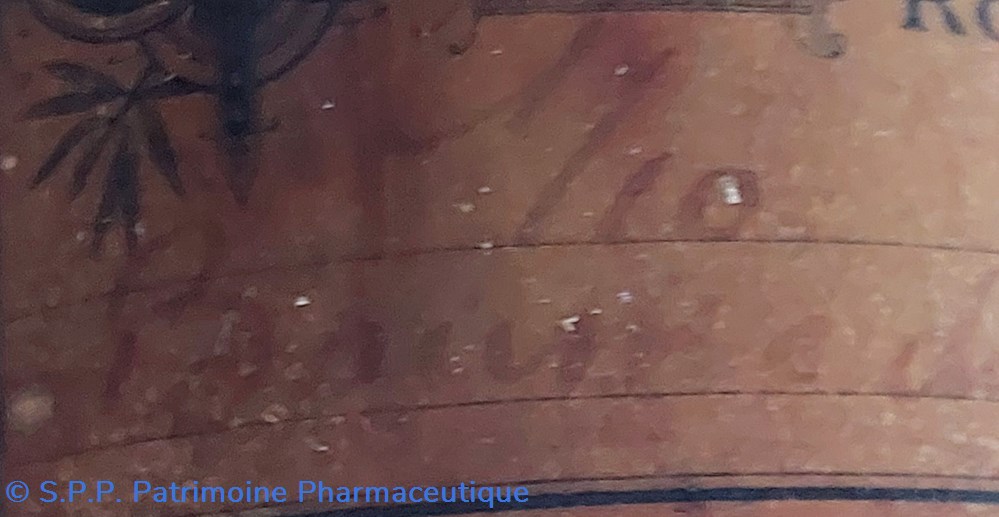 Pot à onguent " Baume du ?" grès 7 science pharmacie pot a onguent baume du gres