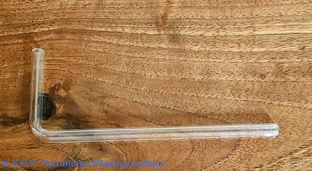 Paille de laboratoire / tube coudé en verre science pharmacie paille de laboratoire tube coude en verre