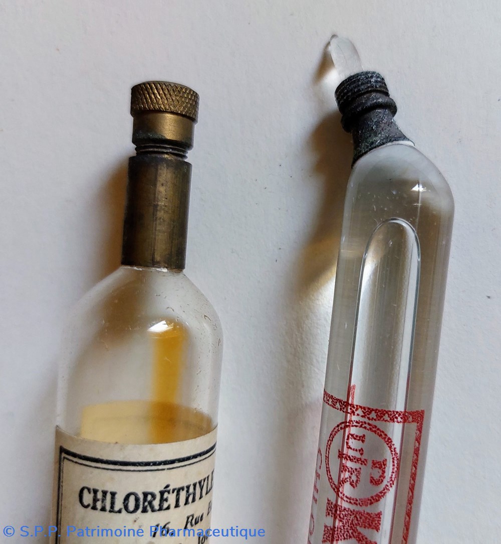 Duo de CHLORÉTHYLE et CHLORURE D'ÉTHYLE 3 science pharmacie duo de chlorethyle et chlorure ethyle
