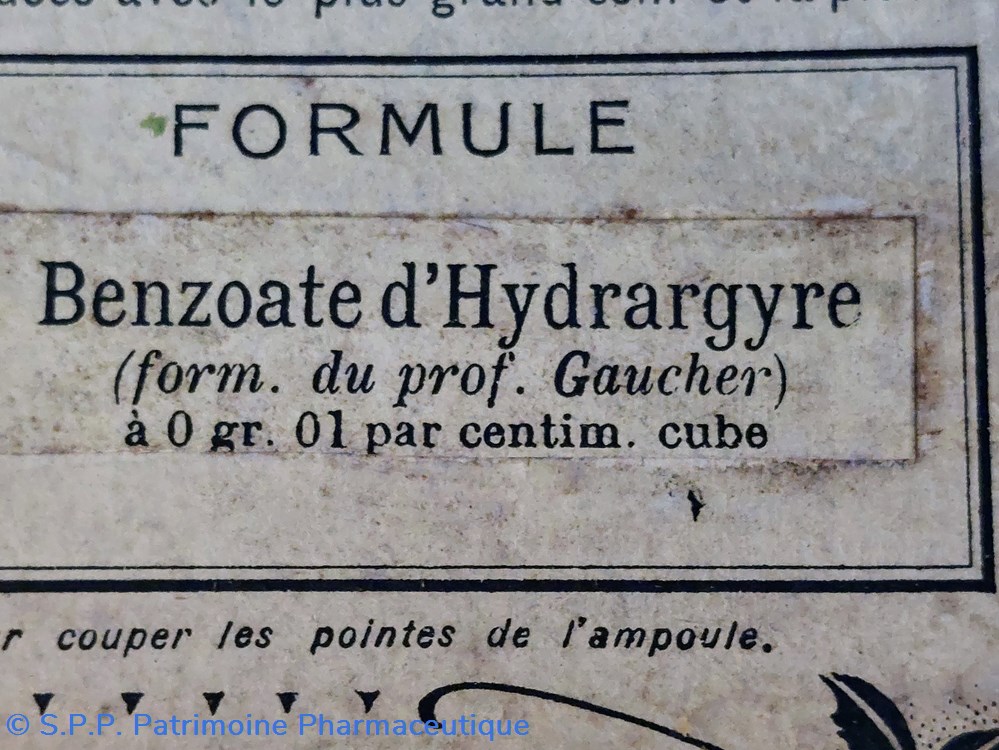 science pharmacie benzoate hydrargyre ampoules