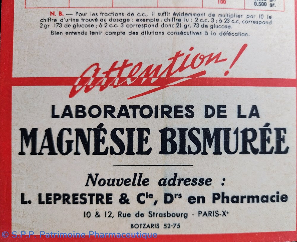 Magnésie BISMURÉE / Dosage du Glucose 3 objets publicitaires magnesie bismuree dosage du glucose