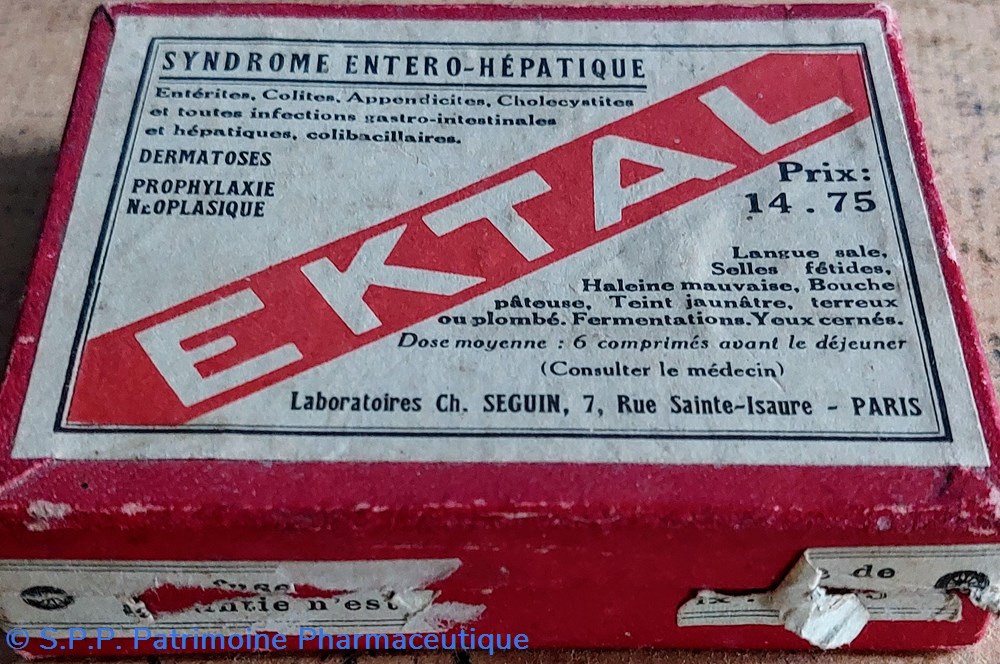 EKTAL Comprimés Lab. Seguin Paris 3 science pharmacie ektal comprimes lab seguin paris