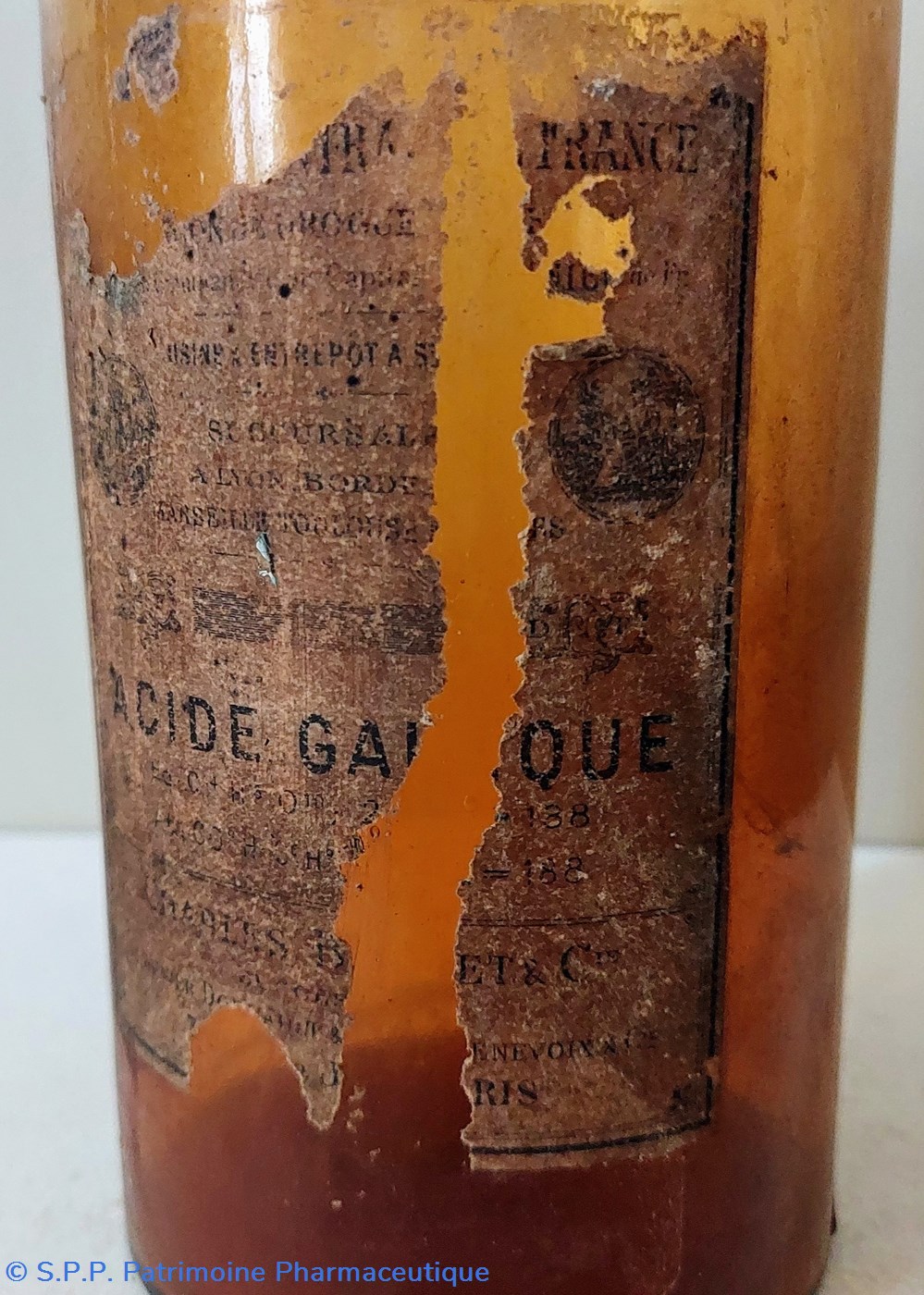 Flacon en verre ambré ACIDE GA... QUE 3 science pharmacie flacon en verre ambre acide ga que