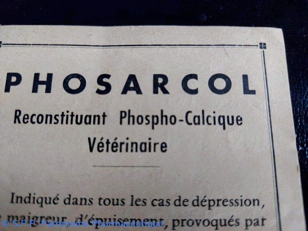 Phie L. COURSAGET / Étiquette Phosarcol 4 documents anciens phie l coursaget etiquette phosarcol
