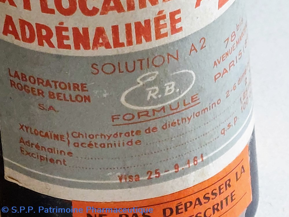 XYLOCAÏNE ADRÉNALINÉE à 2% R. Bellon 5 science pharmacie xylocaine adrenalinee a 2 r bellon