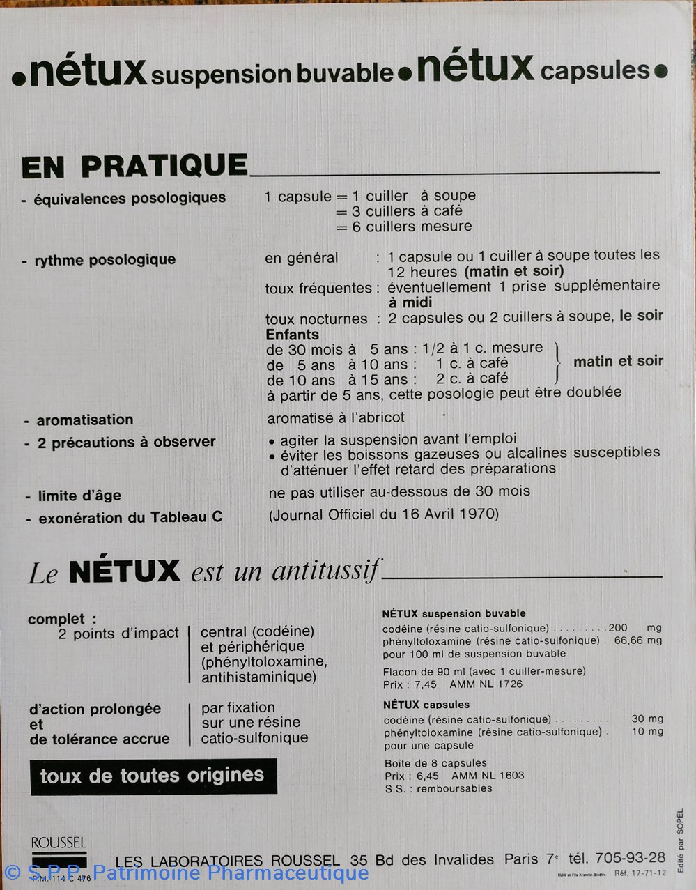 science pharmacie du xx siecle lab roussel n12