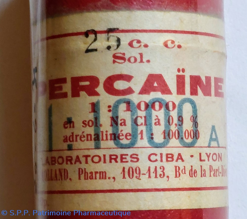PERCAÏNE 1000 25CC CIBA 2 science pharmacie percaine 1000 25cc ciba