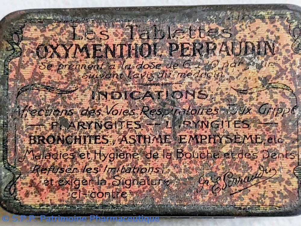OXYMENTHOL PERRAUDIN Tablettes science pharmacie oxymenthol perraudin tablettes