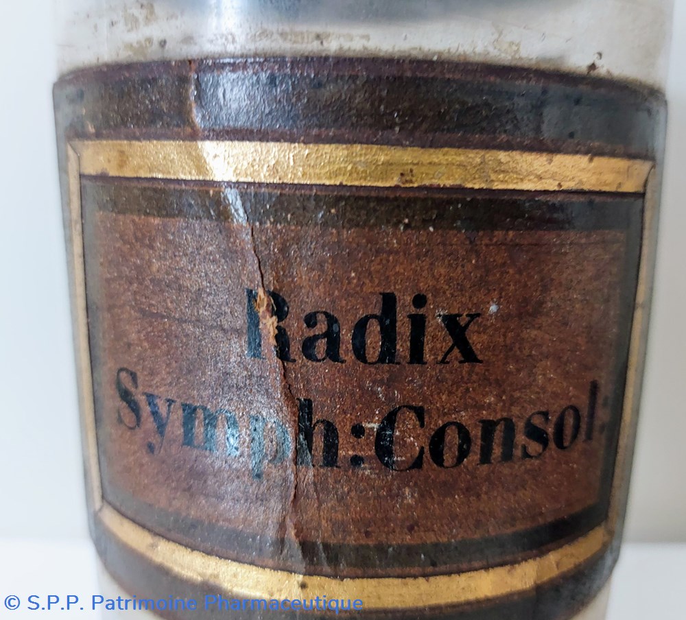 Flacon Herboristerie " Symph: Cons : Rad: Secta" 3 science pharmacie flacon herboristerie symph cons rad secta