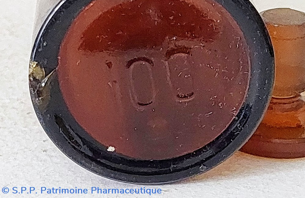 Flacon 11cm verre ambré " Teinture d'iode" 5 science pharmacie flacon 11cm verre ambre teinture iode