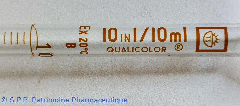 Pipette graduée 1 à 10 Qualicolor 6 science pharmacie pipette graduee 1 a 10 qualicolor