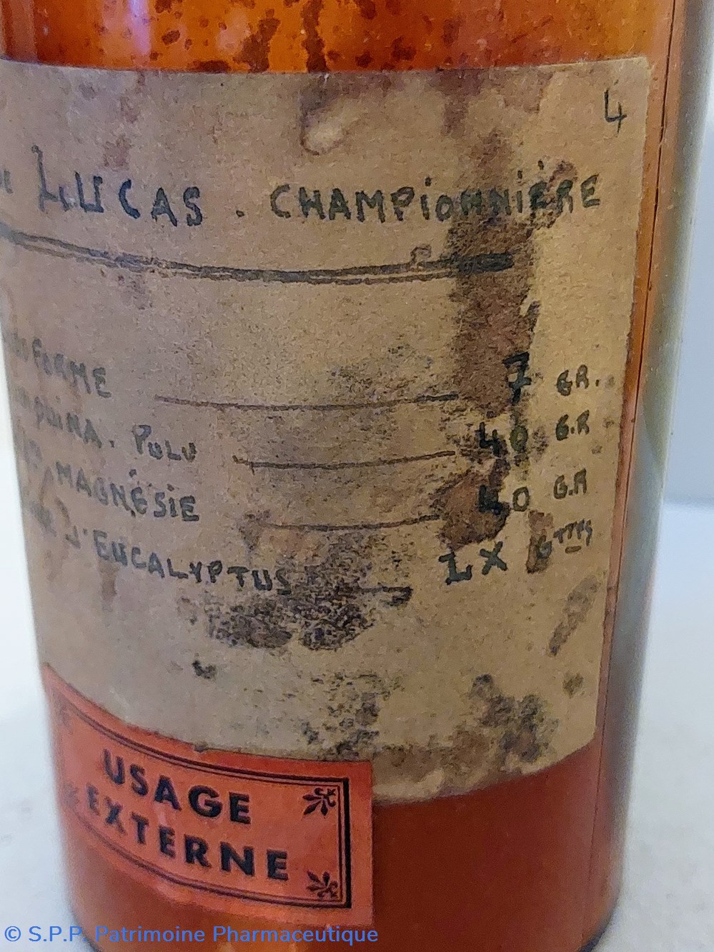 science pharmacie bouteille verre ambre 20 5 cm poudre de lucas championniere