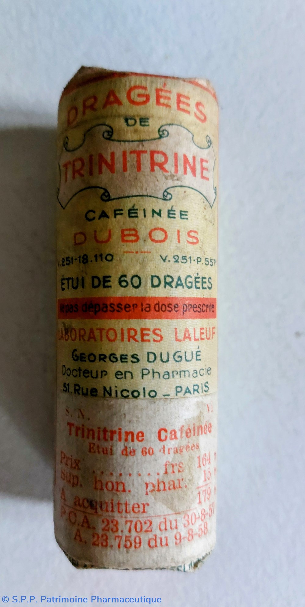 DRAGÉES TRINITRINE science pharmacie dragees trinitrine