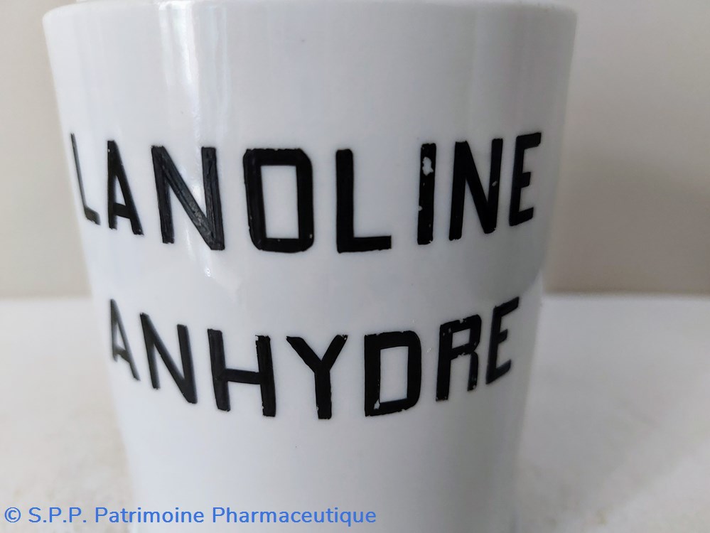 Pot à onguent MEHUN " LANOLINE ANHYDRE " 2 science pharmacie pot a onguent mehun lanoline anhydre