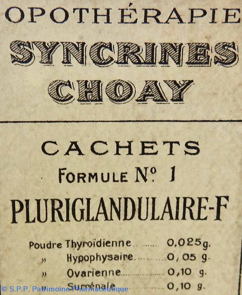 SYNCRINES Opothérapie Choay Pluriglandulaire-F 2 science pharmacie syncrines opotherapie choay pluriglandulaire f
