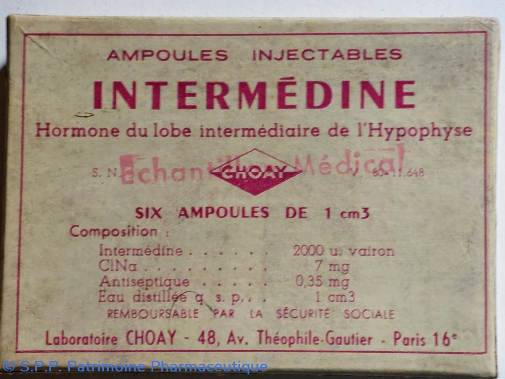 INTERMÉDINE 6 Ampoules injectables Choay science pharmacie intermedine 6 ampoules injectables choay