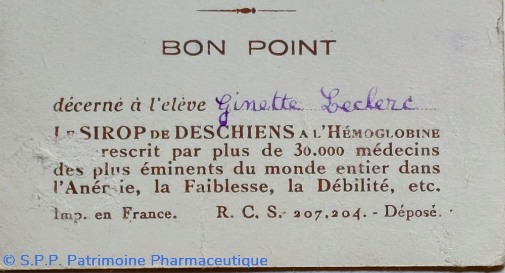 Sirop de Deschiens/ Bon - point "Le chamois" 4 science pharmacie sirop de deschiens bon point le chamois