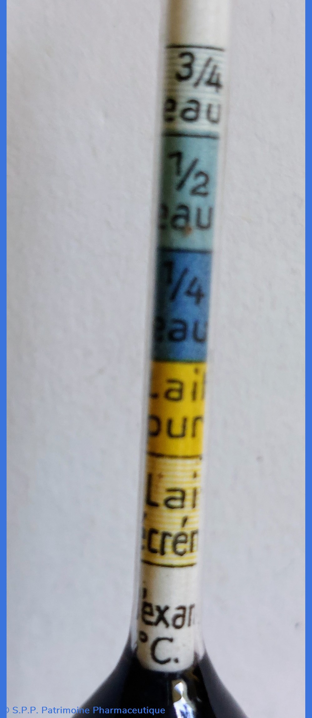 Densimètre eau/ lait 6 science pharmacie densimetre eau lait