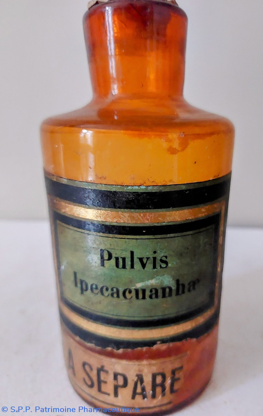 Étiquette Verte - Pulvis Ipecacuanhae science pharmacie etiquette verte pulvis ipecacuanhae