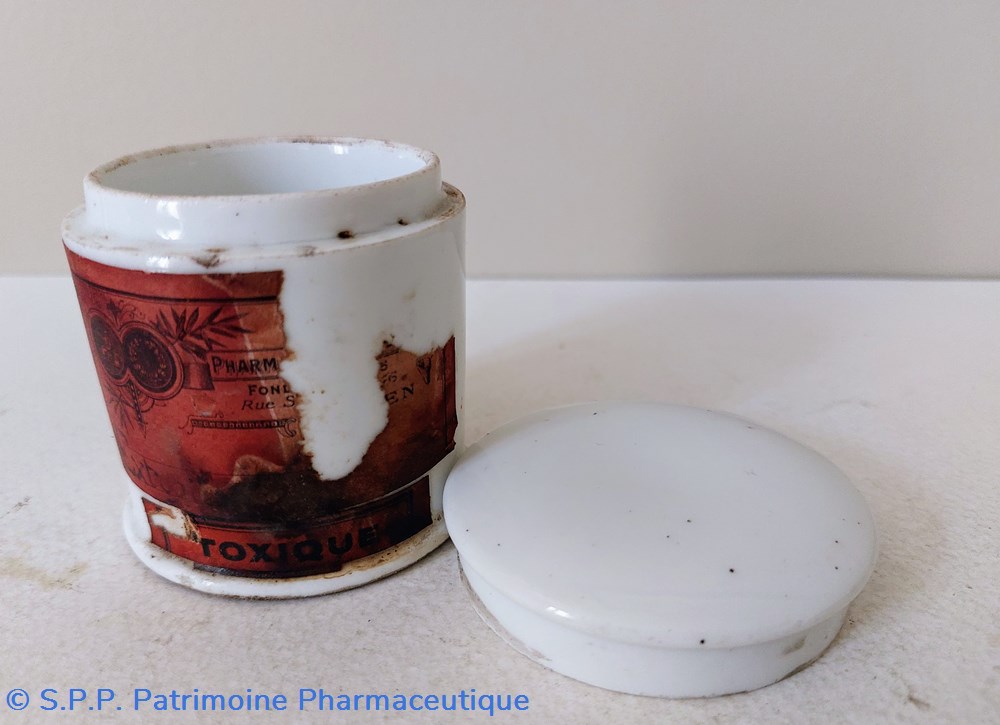 Pot à onguent " Extr..." 2 science pharmacie pot a onguent extr