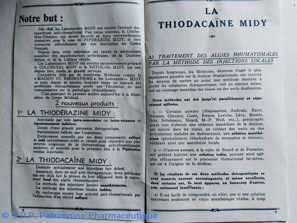 science pharmacie thiodacaine 4 ampoules de 20 cc midy