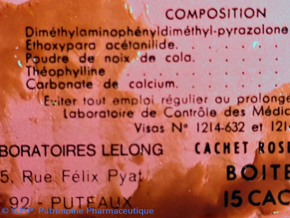 CACHET ROSE FLOSSIM Analgésique 6 science pharmacie cachet rose flossim analgesique